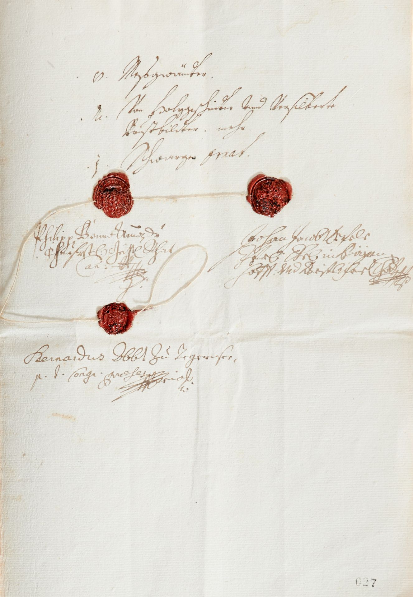 Oberaltaich Sammlung von Briefen und Akten zur Wahl von Abt Benedikt Resch im Jahr 1695 (zus. ca. 40 - Bild 2 aus 6