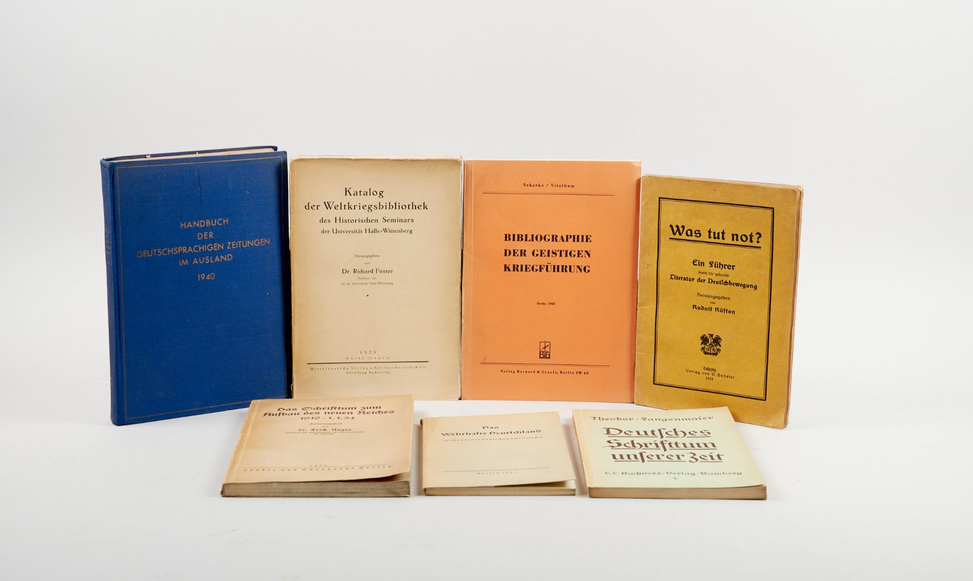 Konvolut - Zus. 7 Bibliographien und Literaturverzeichnisse zur Zeit der Weimarer Republik und des