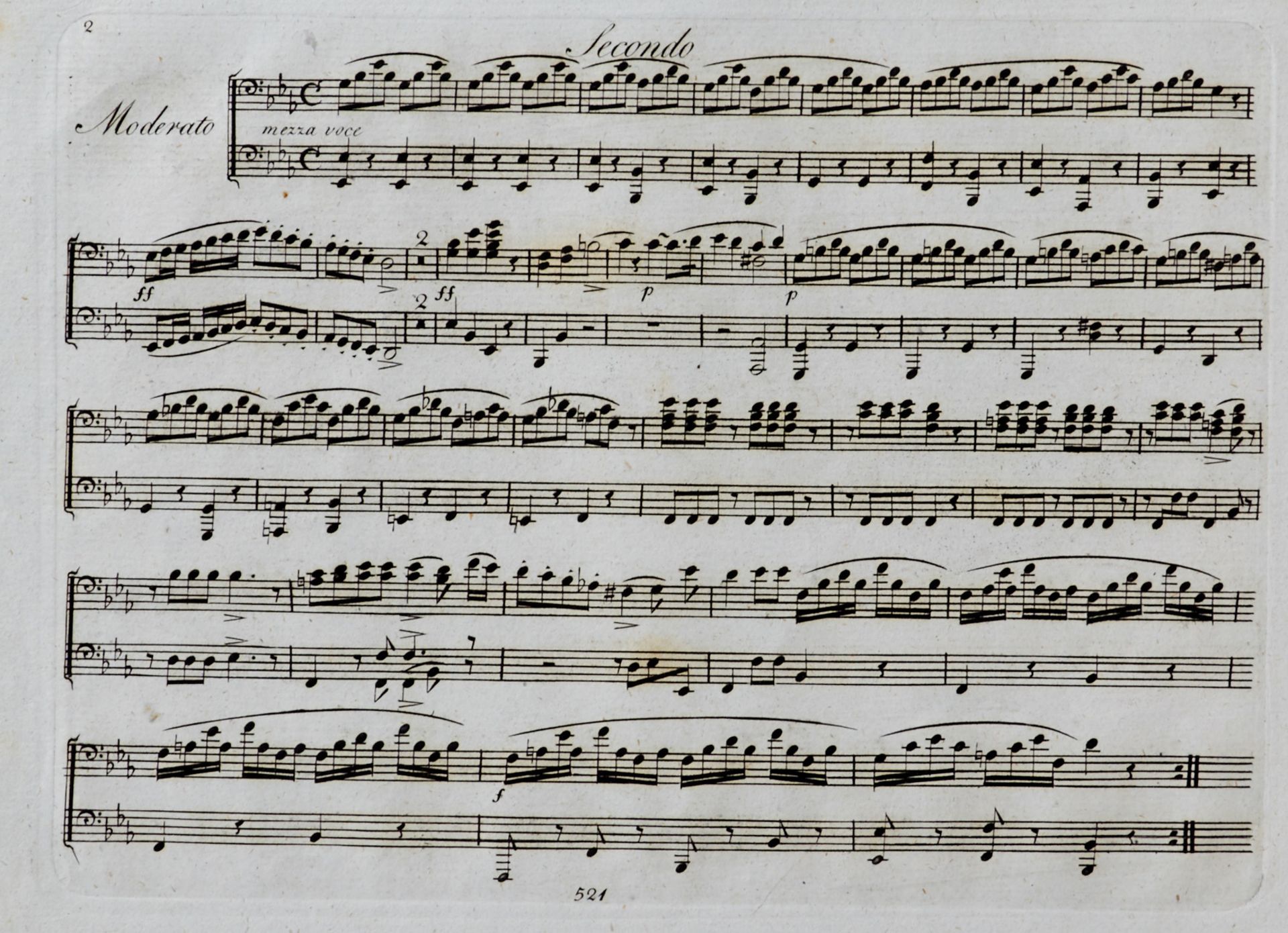 Rarissimum Weber, C. M. von, Six piŐces ů quatre mains. Augsburg, Gombart, o. J. (Plattennr. 521, - Bild 2 aus 2