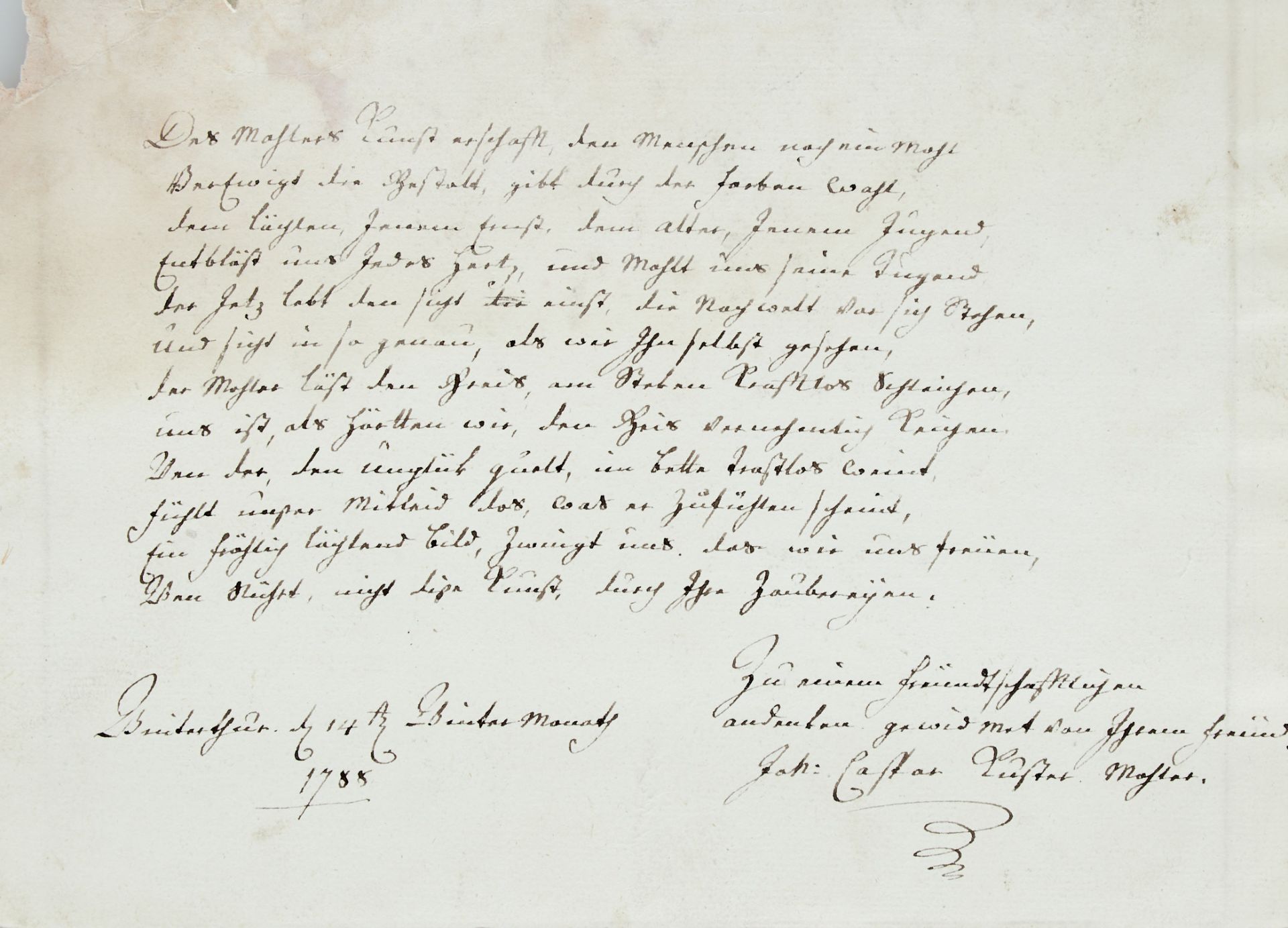 Kuster, Johann Caspar (Winterthur 1747-1818 ebda.), Waldlandschaft mit Bach und Fischer. Tusche - Image 2 of 2