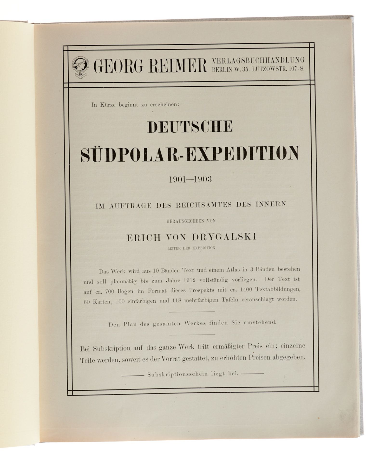 Arktis und Antarktis Komplette Reihe Drygalski, E. von, Deutsche Südpolar-Expedition 1901-1903 im - Bild 2 aus 7