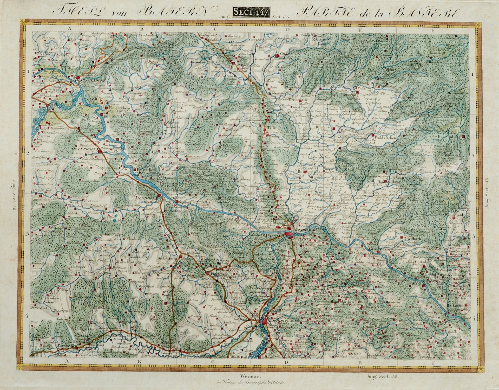 Mitteleuropa Konvolut - 6 kolor. oder grenzkolor. Karten des 17. bis 19. Jhdts. von verschied. - Bild 3 aus 4