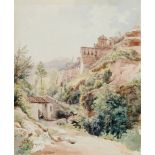 Barbarini, Franz (Znaim 1804-1873 Wien), Trinitů della Cava (bei Salerno). Aquarell über