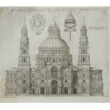 Labacco, Antonio da (Vigevano ca. 1495 - ca. 1567), "Forma templi D. Petri in Vaticano". Fassade des