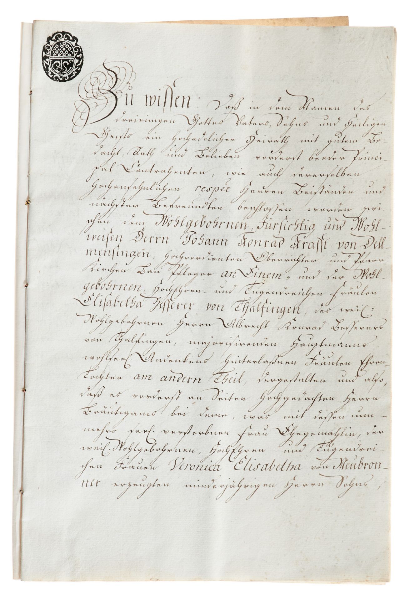 Ulm Sammlung von 4 Ulmer Heiratsbriefen, jeweils in Libellform (davon 2 in beiden Ausfertigungen). - Bild 2 aus 5