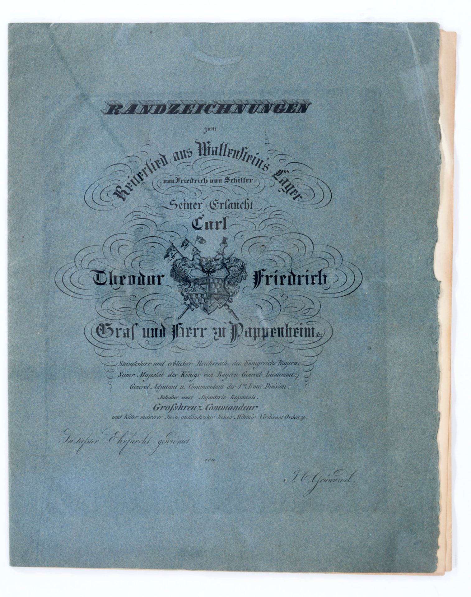 Schiller Randzeichnungen zum Reiterlied aus Wallensteins Lager von Friedrich von Schiller. Seiner