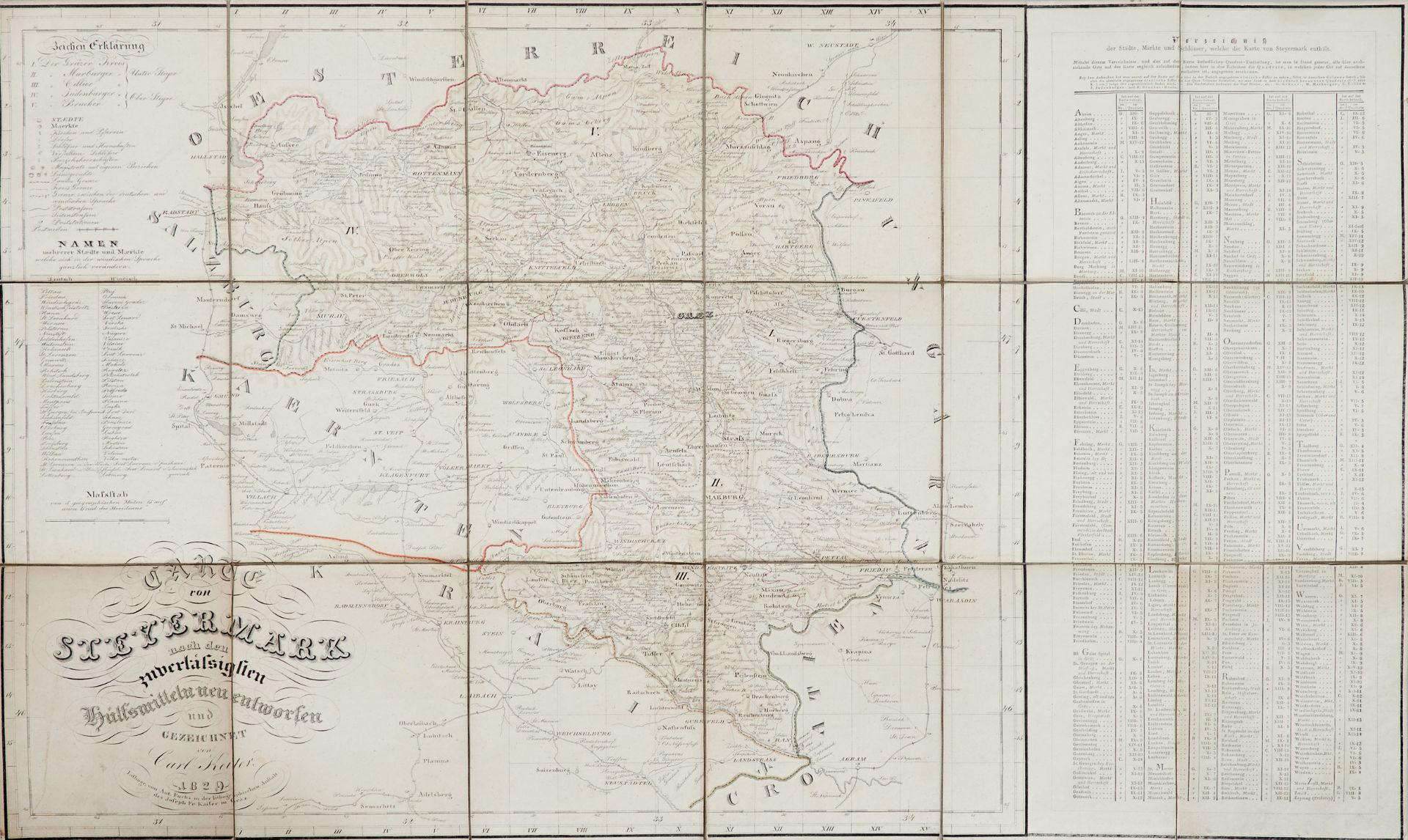 Deutschland Österreich - 2 lithogr. Karten und 1 lithogr. Plan, verschied. Stecher und Formate. - Image 4 of 4