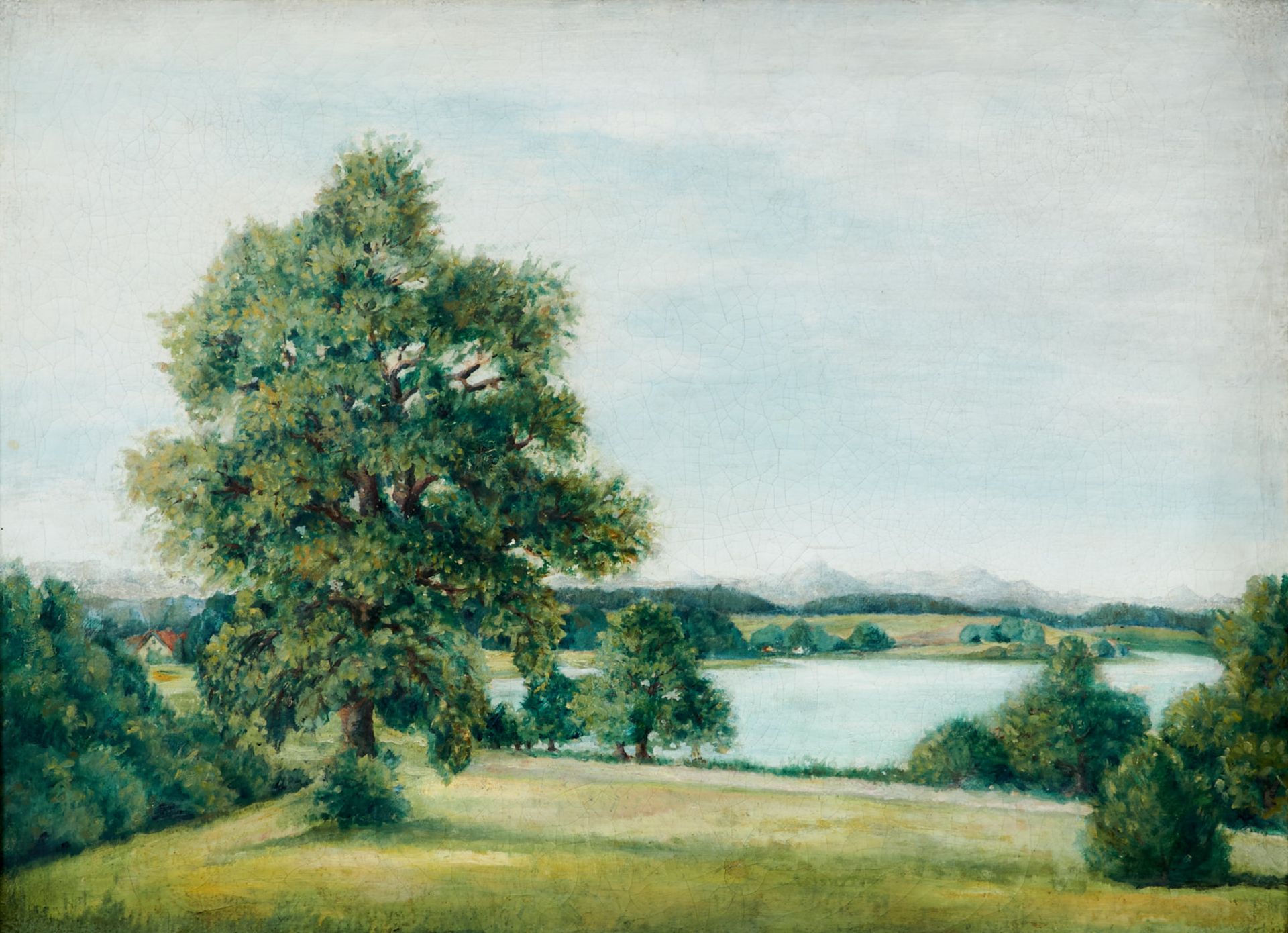 Schuster, Georg Ägidius (Immenstetten bei Amberg 1869-1937 München), Blick auf den Wörthsee. Öl - Image 2 of 3