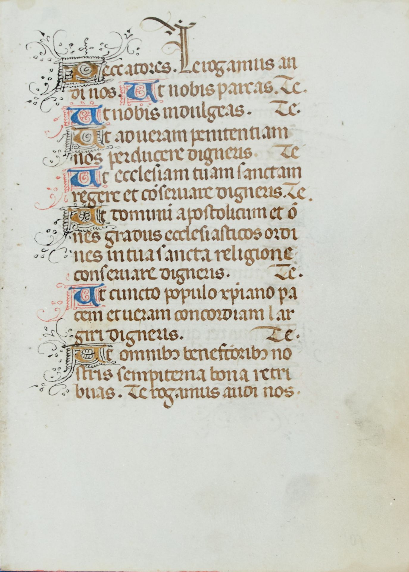 Pergamentblätter Stundenbuch - Ein Doppelblatt und 2 Einzelblätter aus lateinischen Stundenbüchern - Image 3 of 3