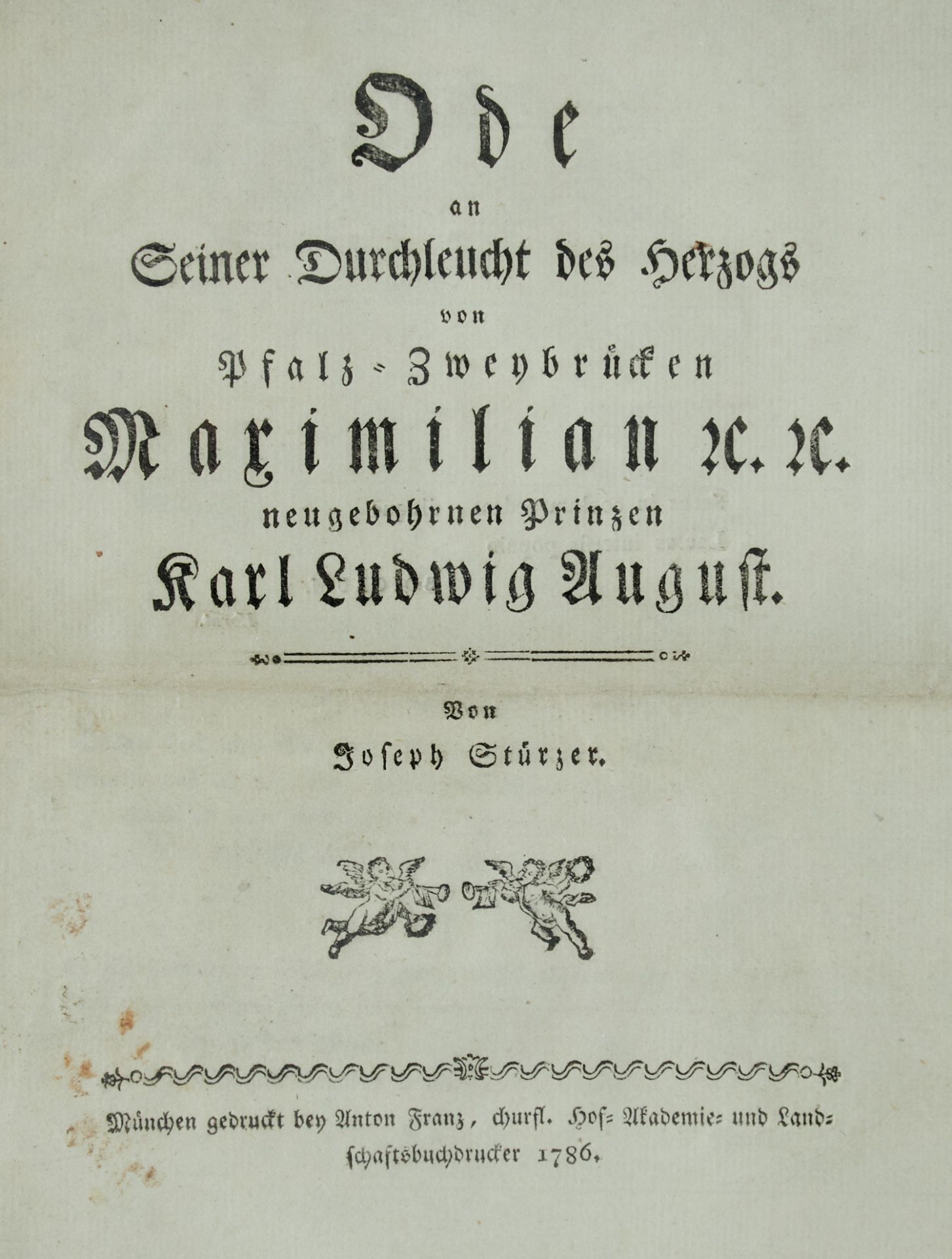 Bayern Sammlung - 2 seltene Kleinschriften und ein Einblattdruck. 1786-1850. Jeweils lose, ohne