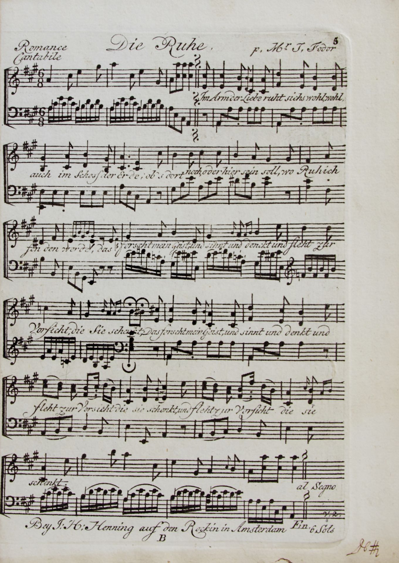 Konvolut - 4 Werke von G. Bianchi, J. Fodor, J. B. Hummel und V. Righini. Ca. 1795 - um 1806. Ohne - Image 3 of 8
