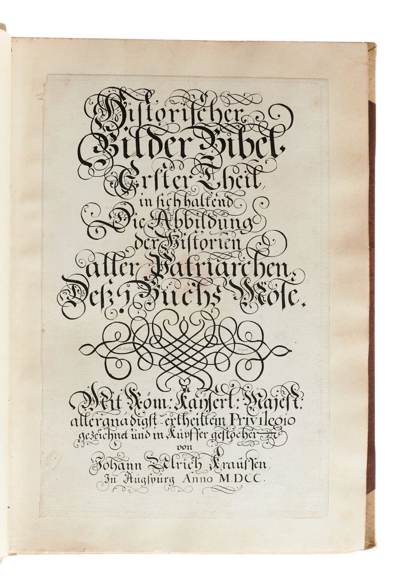 Biblia Konvolut - 8 Werke in 9 Bdn. 1673-1769. Verschied. Formate. Meist Einbände d. Zt. (außen - Bild 2 aus 7