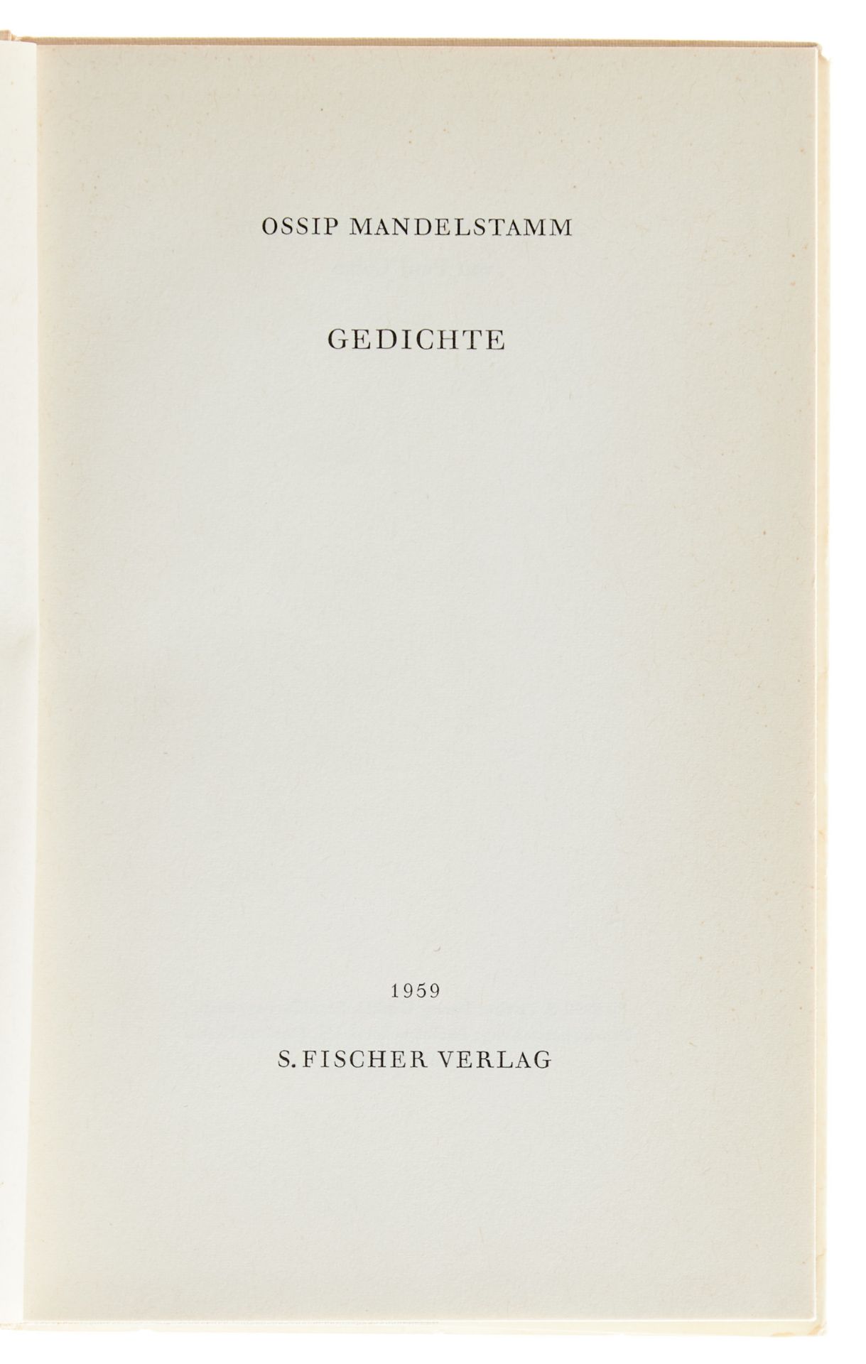 Celan Widmungsexemplar Mandelstamm, O., Gedichte. (Aus dem Russischen übertragen von Paul Celan. - Image 3 of 3