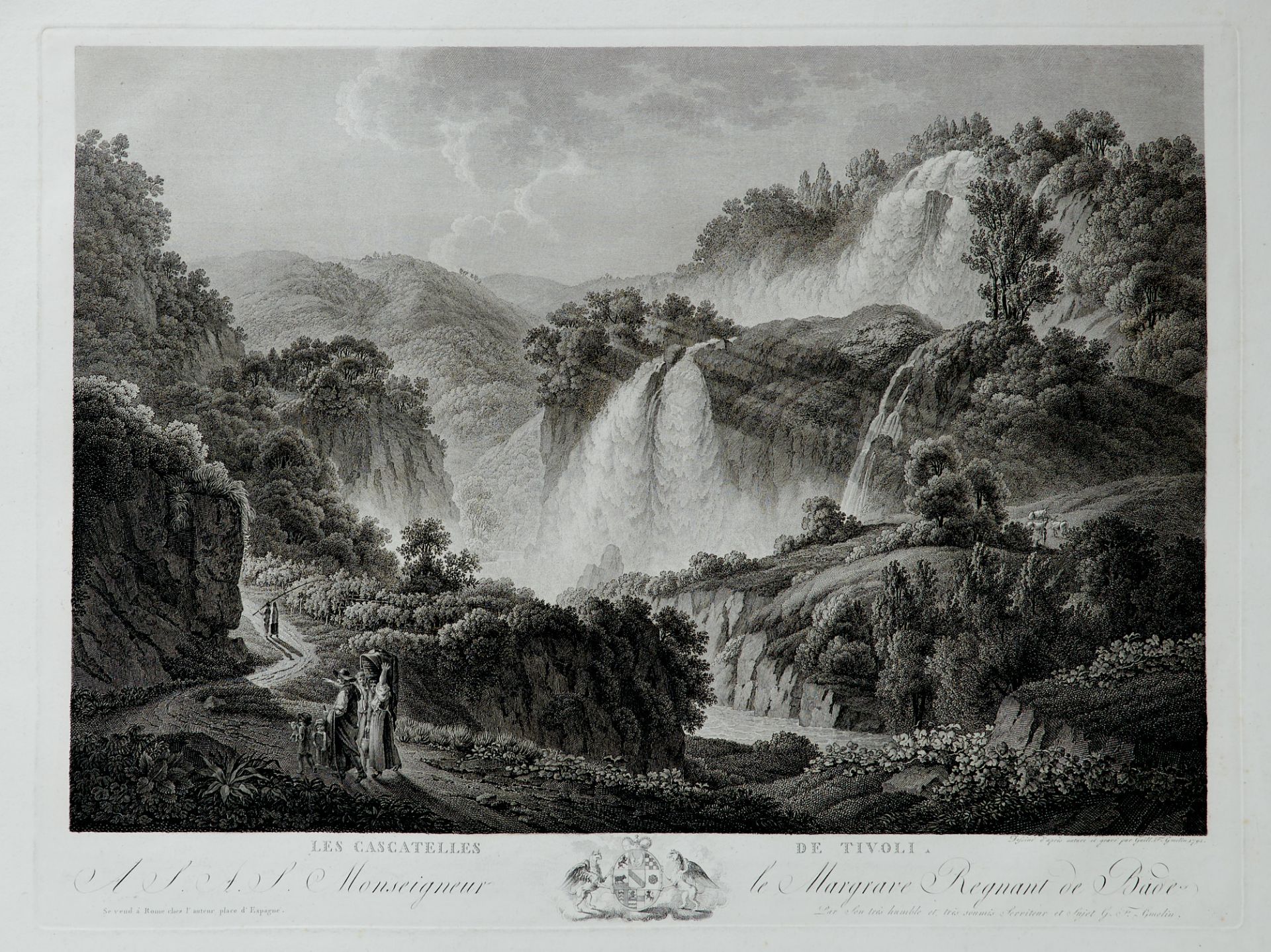 Gmelin, Friedrich Wilhelm (Badenweiler 1745-1821 Rom), Ansichten von Tivoli bei Rom und Terni. 4 - Bild 3 aus 4