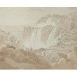 Rebell, Joseph (Wien 1787-1828 Dresden; Zuschreibung), Blick auf die Wasserfälle bei Tivoli.