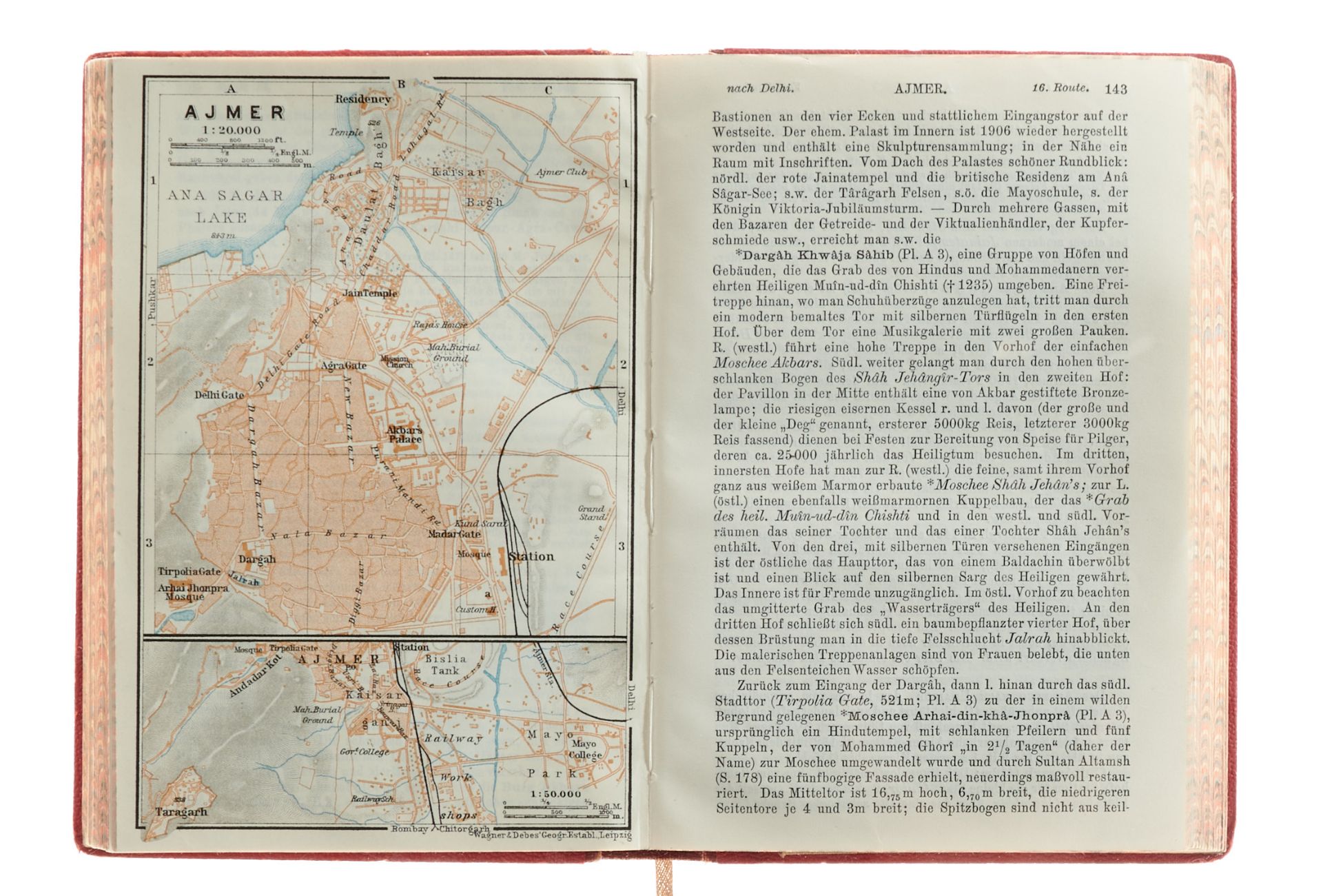 Baedeker Asien Indien. Handbuch für Reisende. Leipzig 1914. Mit 22 Karten, 33 Plänen und 8 - Bild 3 aus 3