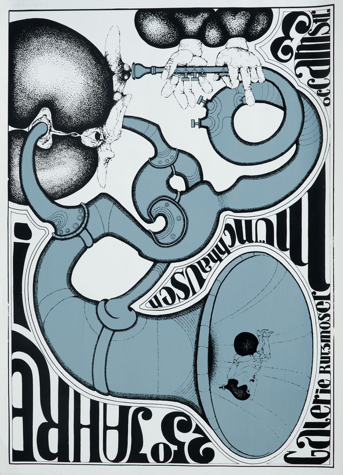 Plakate Kunst der 60er Jahre Sammlung - 7 (6 sign.) Plakate der Galerie Rutzmoser, München. 1968-70. - Bild 7 aus 7
