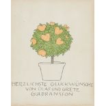 Gulbransson, Olaf (Oslo 1873-1958 Tegernsee), Herzlichste Glückwünsche von Olaf und Grete