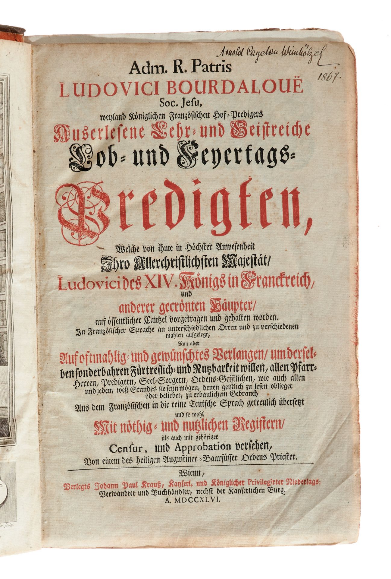 Biblia Konvolut - 8 Werke in 9 Bdn. 1673-1769. Verschied. Formate. Meist Einbände d. Zt. (außen - Bild 3 aus 7