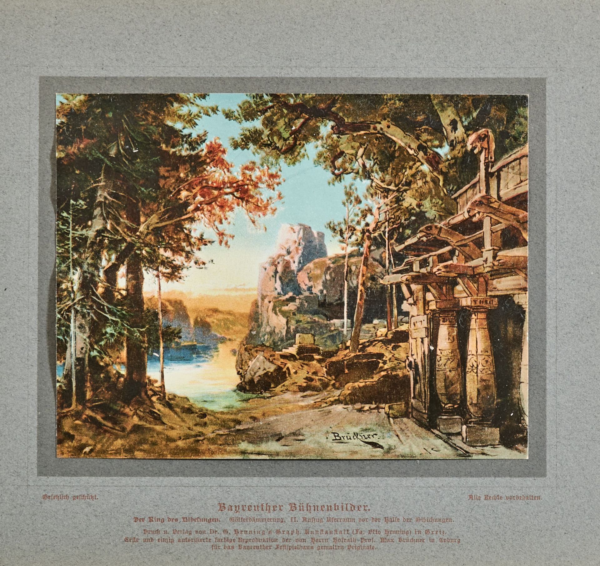 Wagner Bayreuther Bühnenbilder. 6 Mappen der Serie. Greiz, Henning, (ca. 1880-1905). Mit zusammen 36 - Image 3 of 6