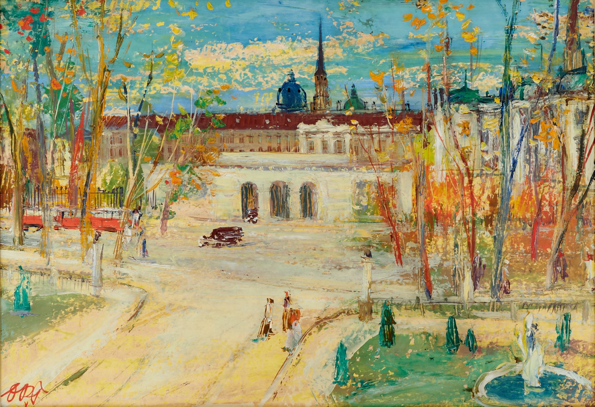 Schatz, Otto Rudolf (Wien 1900-1961 ebda.), Wien mit Blick vom Maria-Theresien-Platz auf den