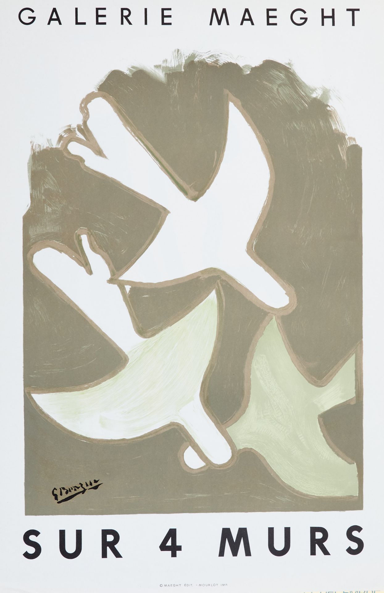 Plakate Braque - 2 Ausstellungsplakate. Farblithographie. 1959-61. Ca. 73 x 50 cm. (6) - Frisch. - Bild 2 aus 5