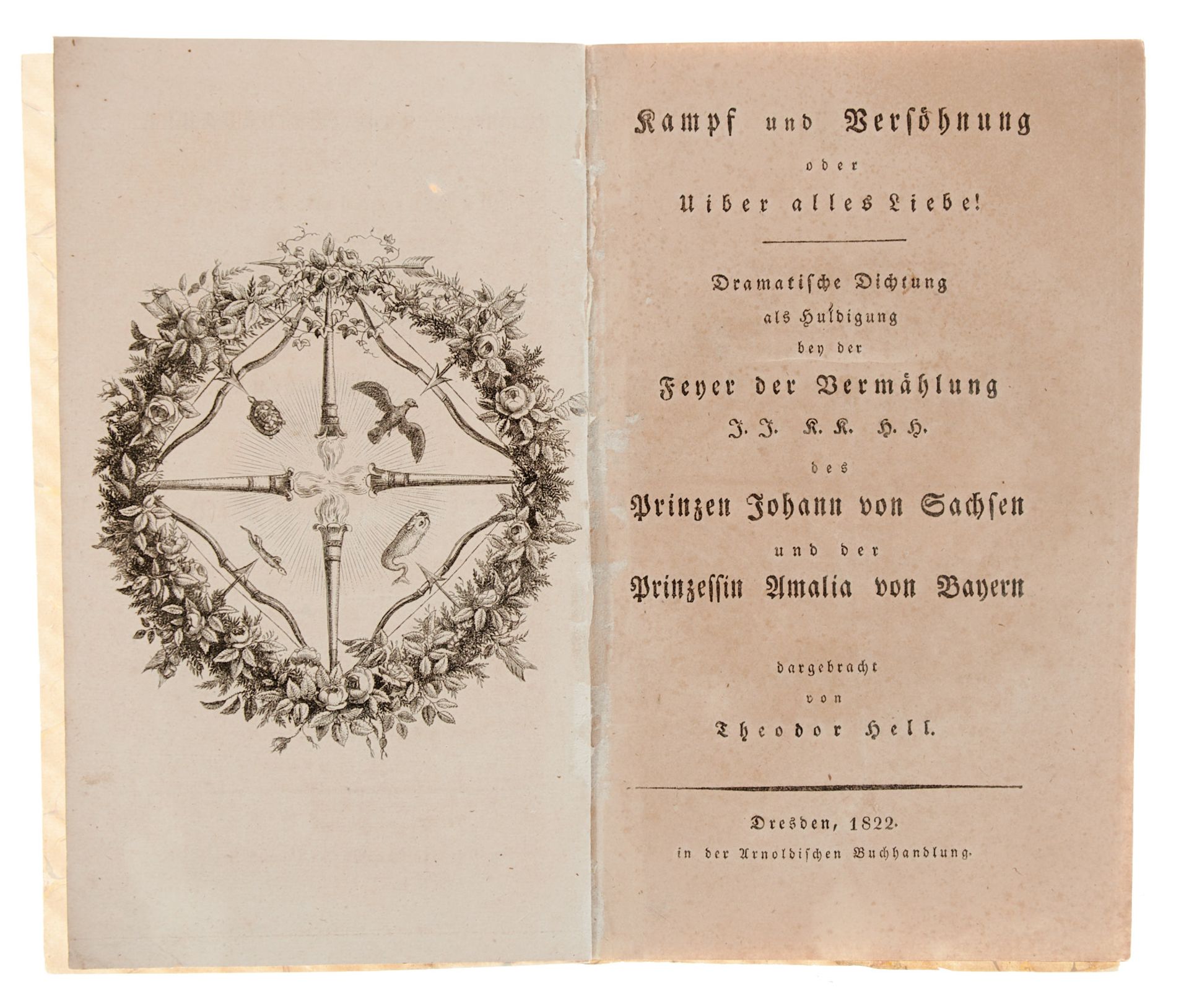 Bayern Sachsen Hell, Th. (d. i. WINKLER, C. G. TH.), Kampf und Versöhnung oder uiber alles Liebe! - Bild 2 aus 2