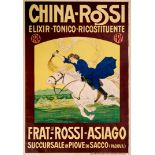 Plakate - "China-Rossi Elixir-Tonico-Ricostituente. Frat(e)lli-Rossi-Asiago". Farblithographie. Im