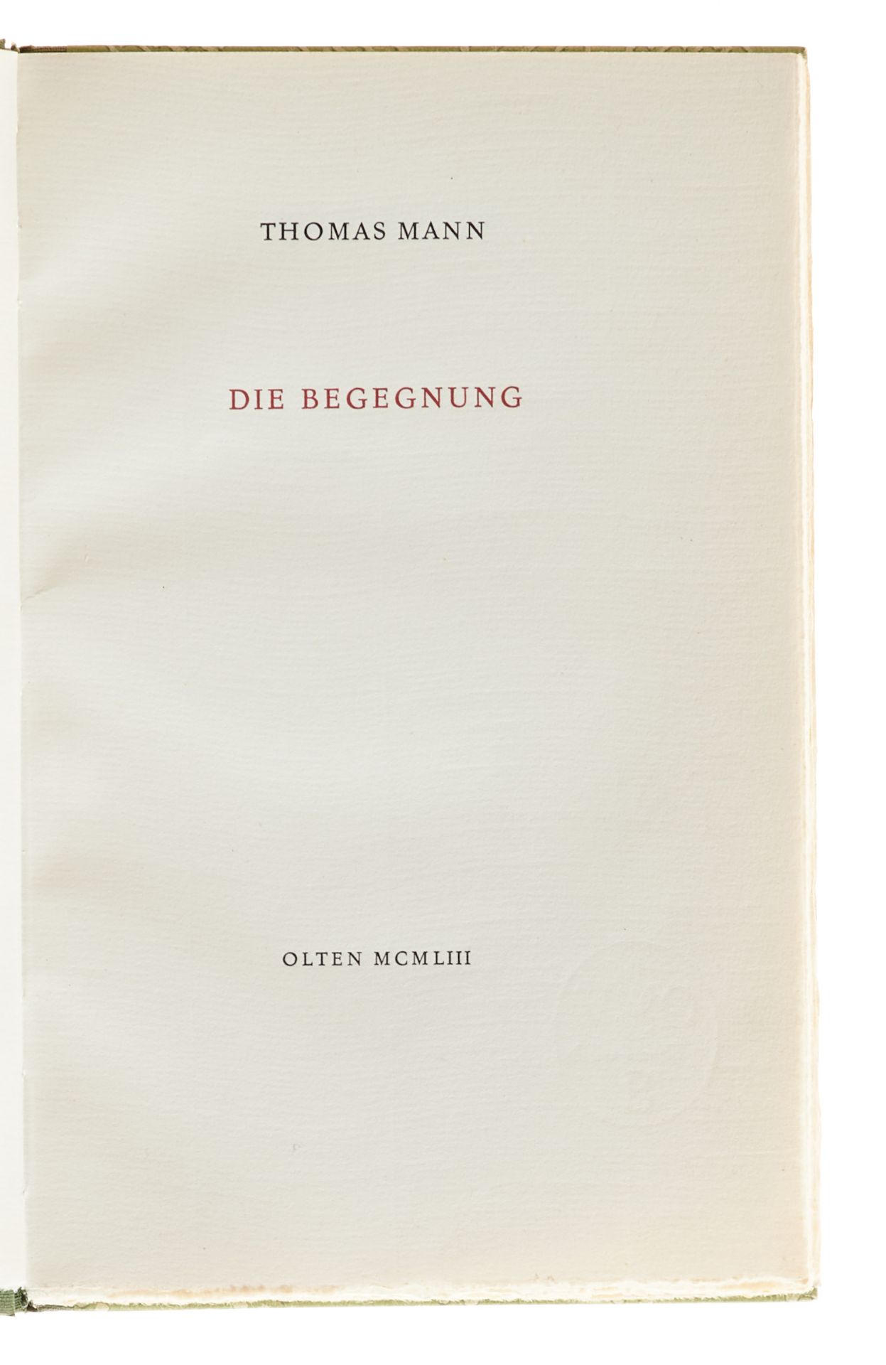 Mann Sammlung von 7 Bänden mit Werken von Thomas Mann in ersten oder frühen Ausgaben. 1915-1953. ( - Bild 3 aus 6