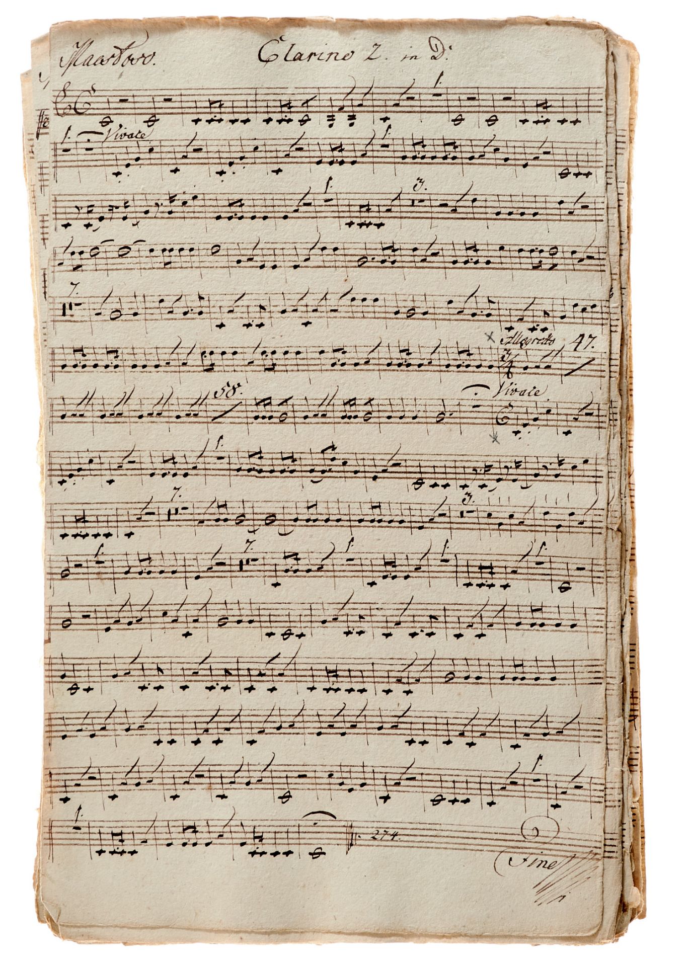 Handschriften - Mozart - Thamos Ägypten-Musik als Quelle geistlicher Hymnen "Hymnus ... composta del - Bild 3 aus 3