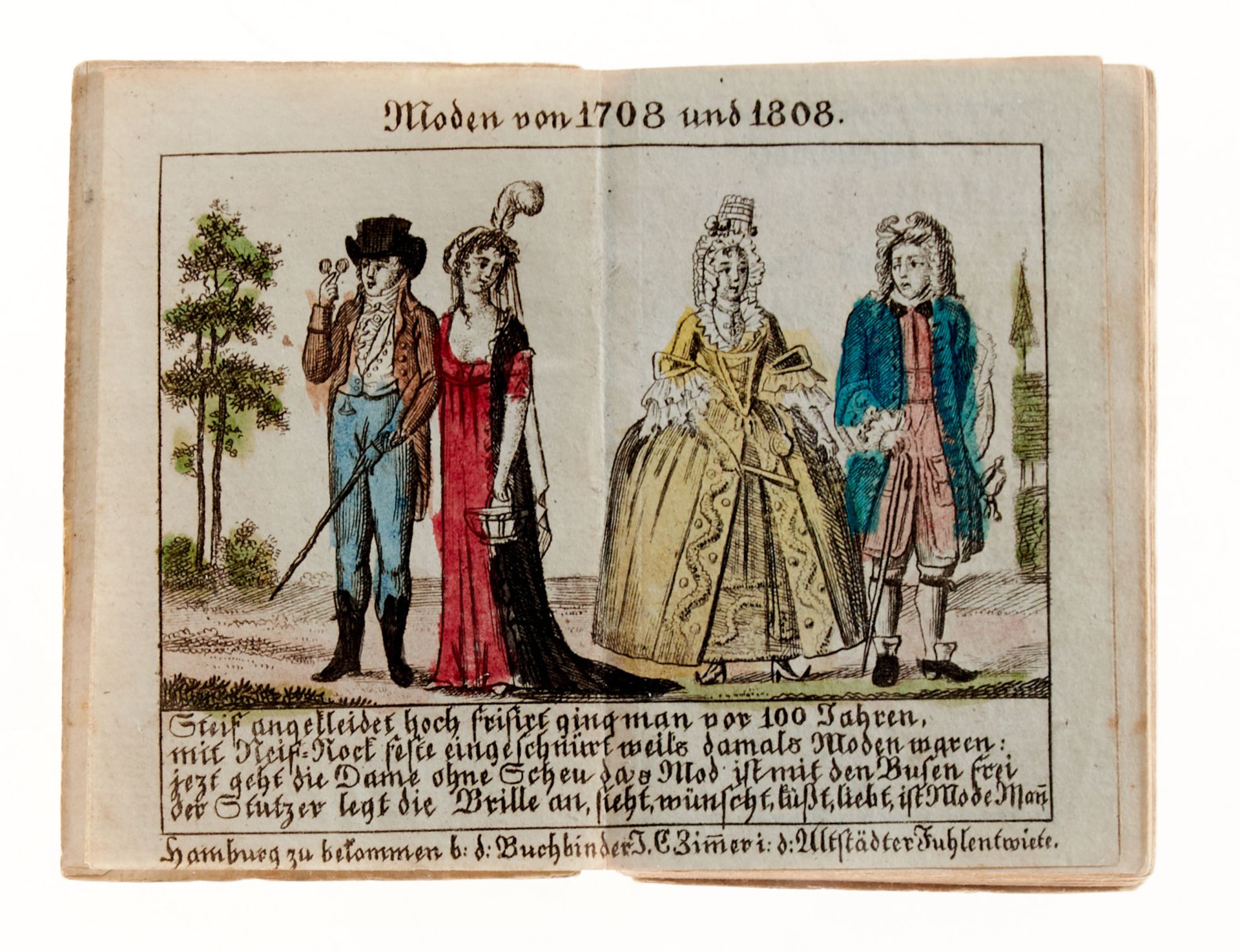 Hamburg Hamburger Taschen-Kalender. Jge. 1805, 1806 und 1808. Hamburg, Meyn, (1804-07). Ca. 8,3 x - Bild 3 aus 7