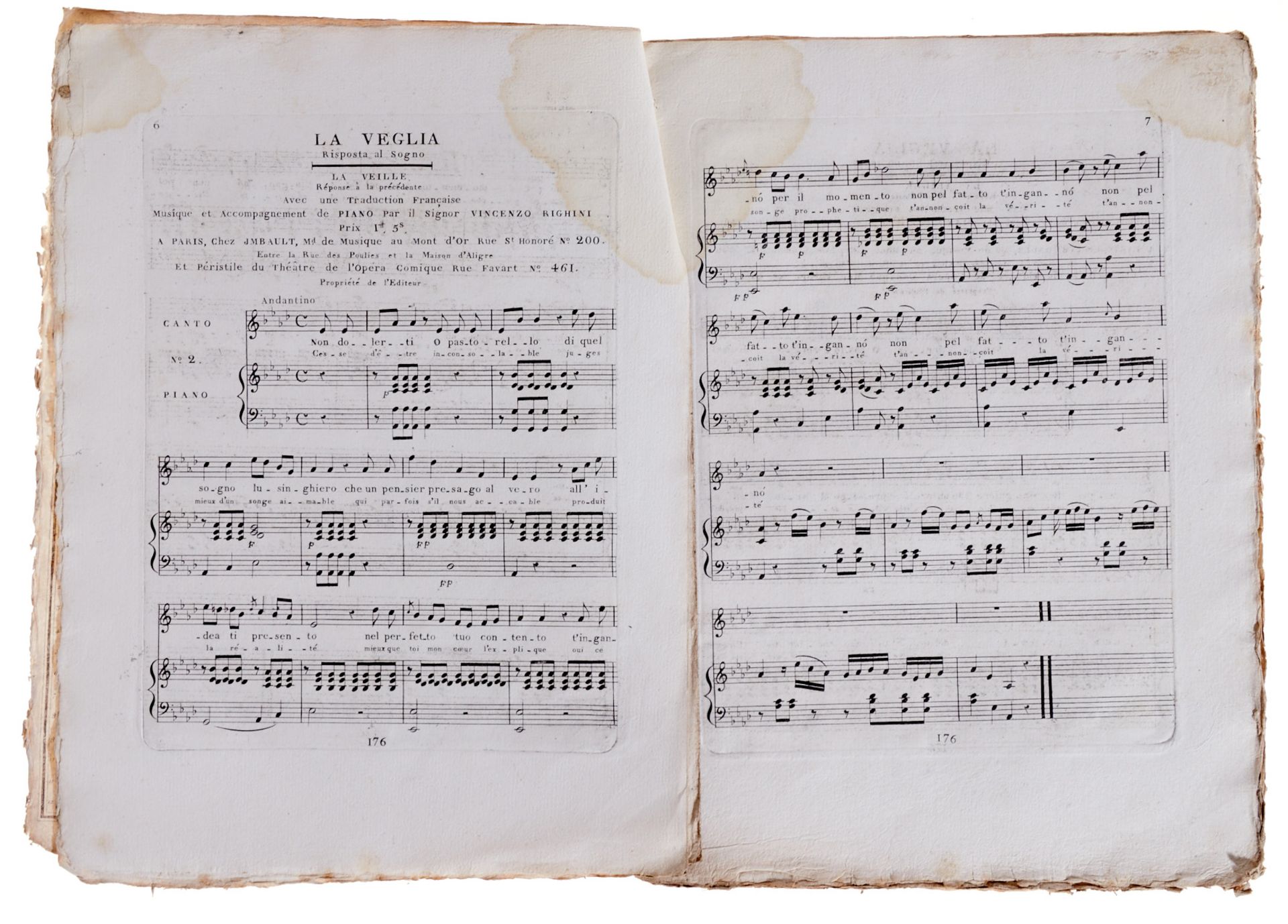 Konvolut - 4 Werke von G. Bianchi, J. Fodor, J. B. Hummel und V. Righini. Ca. 1795 - um 1806. Ohne - Image 8 of 8