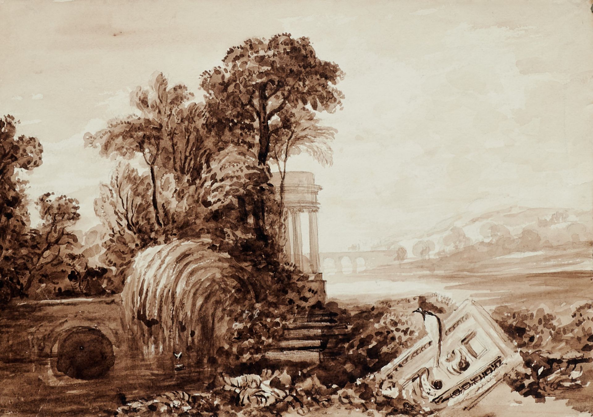 Italien Sammlung - 4 Ansichten. Jeweils Aquarell über Bleistift. Meist englische Maler, um 1840- - Image 2 of 4