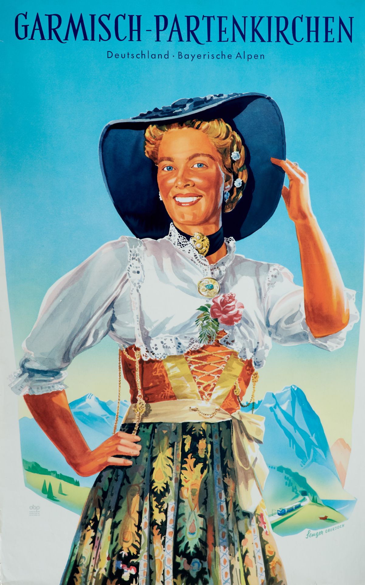 Plakate Deutschland Sammlung - 4 Touristik-Plakate der 1950er Jahre. Farboffsetdruck. Ca. 1952-58. - Bild 4 aus 4