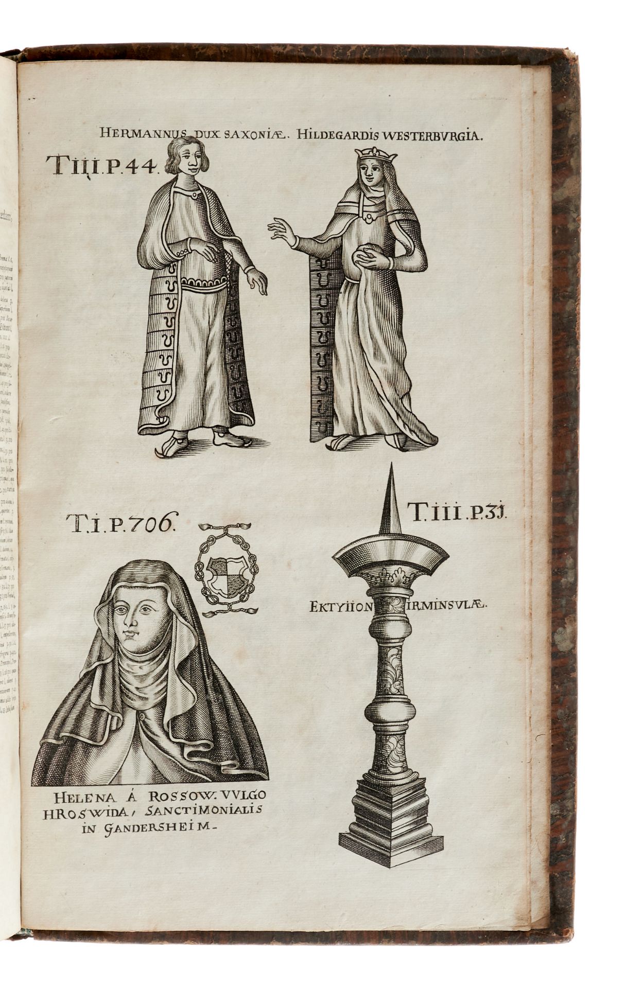 Meibom, H., Rerum germanicarum tomi III. 3 Tle. in 1 Bd. Helmstedt, Hamm, 1688. Fol. Mit gestoch. - Bild 2 aus 3