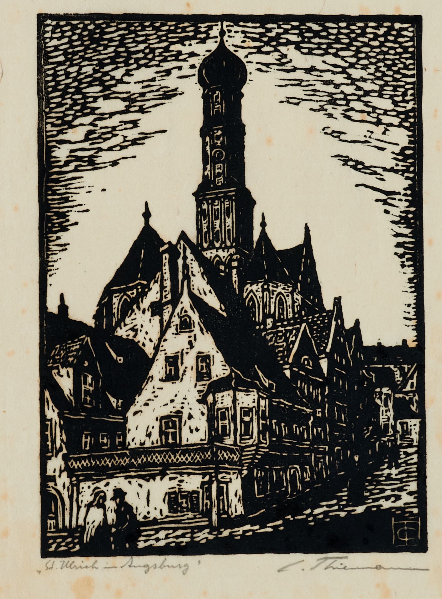 Thiemann, Carl Theodor (Karlsbad 1881-1966 Deutenhofen), St. Ulrich in Augsburg - Rothenburger Tor