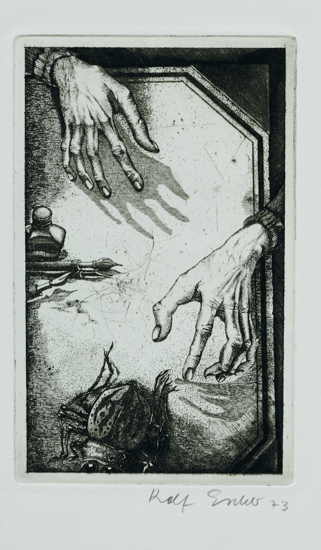 Escher, Rolf (geboren 1936 in Hagen/Westfalen), Sammlung von 15 Radierungen, 1 Lithographie und 1 - Bild 3 aus 7