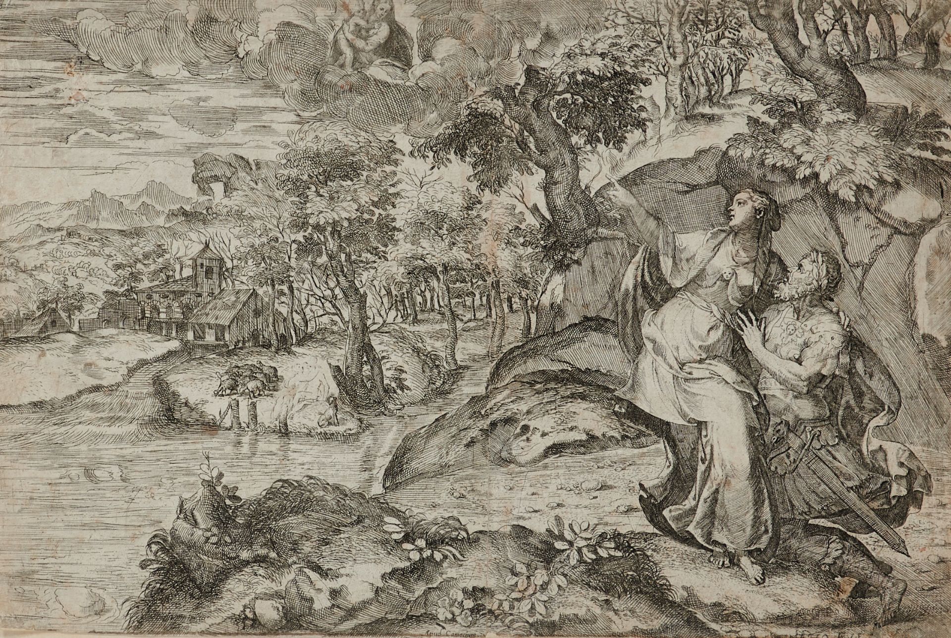 Angolo del Moro, Marco (ca. 1536- ca. 1586), Die tiburtinische Sibylle zeigt Kaiser Augustus die