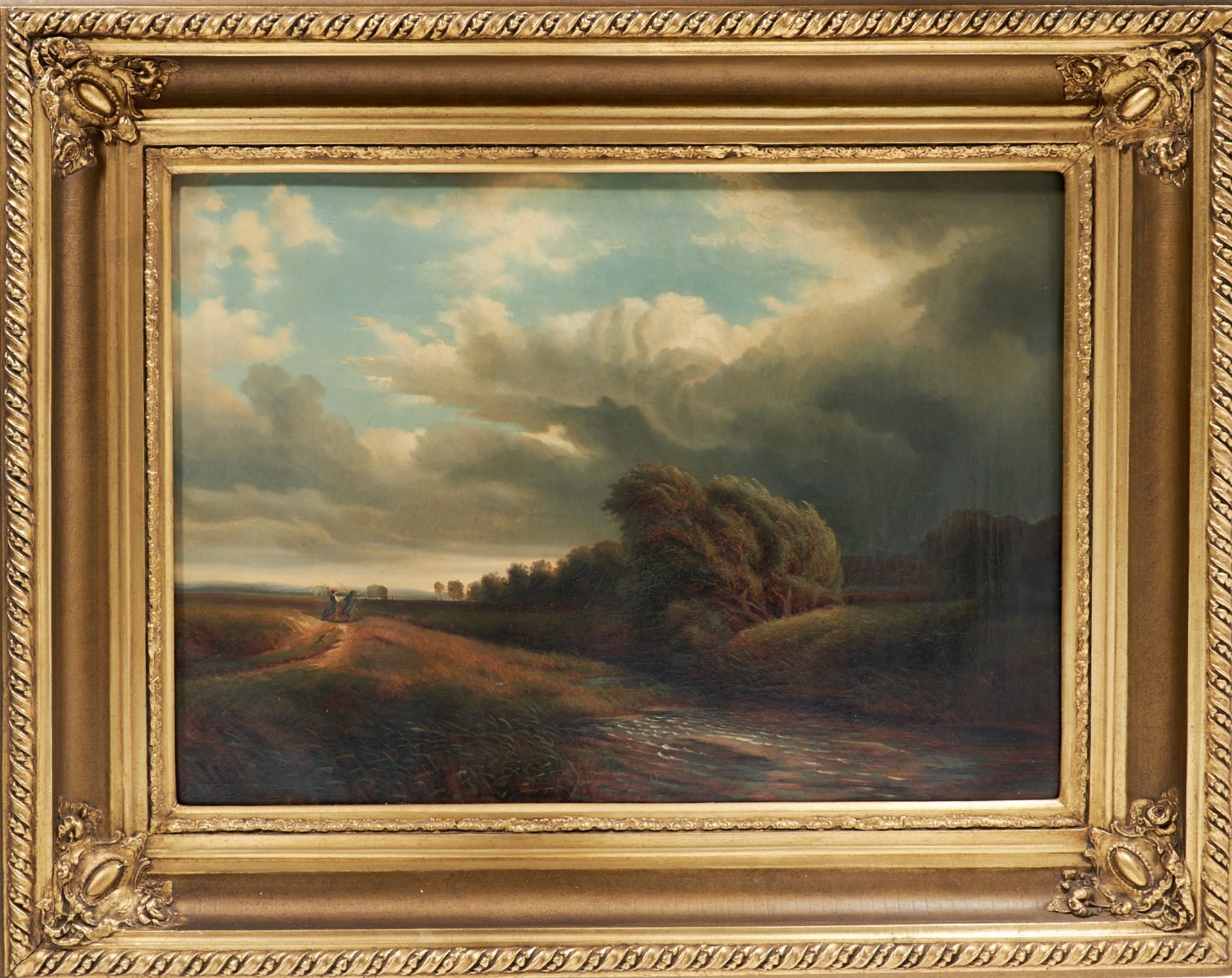Künstler des 19. Jahrhunderts Ein Sturm zieht auf. Öl auf Leinwand. Nicht sign., nicht bezeichnet - Bild 2 aus 2
