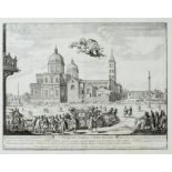 Italien Rom Santa Maria Maggiore - "Prospectus Basilicae S. Mariae Maioris". Kupferstich, wohl