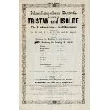 Wagner Theaterzettel - Tristan und Isolde. Bühnenfestspielhaus Bayreuth. Bayreuth, Peter, 1886. 1