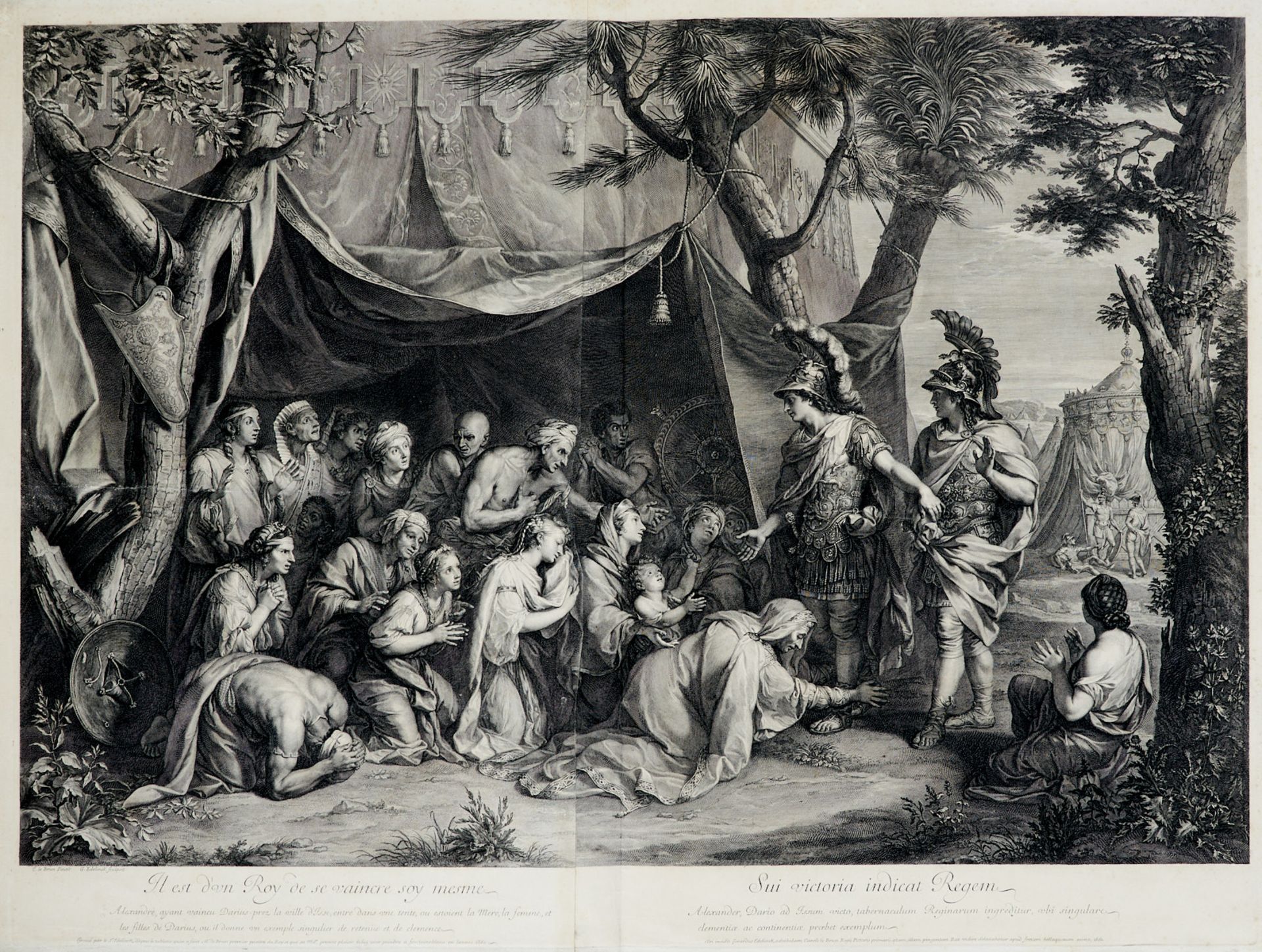 Edelinck, Gerard (Antwerpen 1640-1707 Paris), Die Familie des Darius vor Alexander dem Großen.