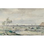 Seidel, August (München 1820-1904 ebda.), Blick auf München von Osten. Aquarell über Bleistift auf