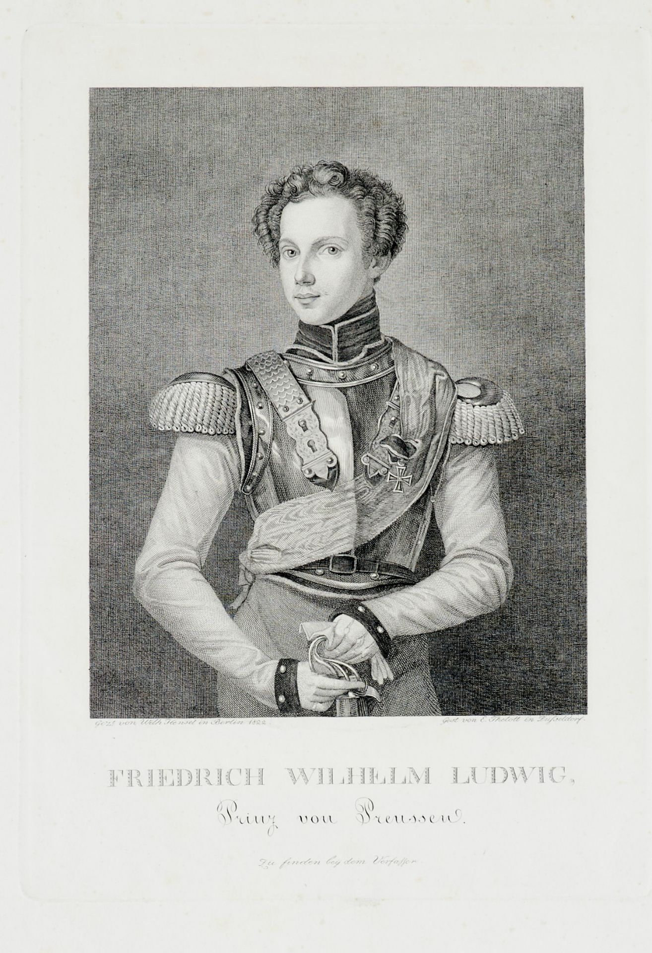 Porträts Thelott Düsseldorf - "Wilhelmine Luise. Prinzessin Friedrich von Preussen, gebohrne