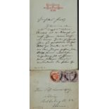 Moscheles, F., Maler und Schriftsteller (1833-1917). E. Brief mit e. U. Dat. (London), 28. 1. (18)