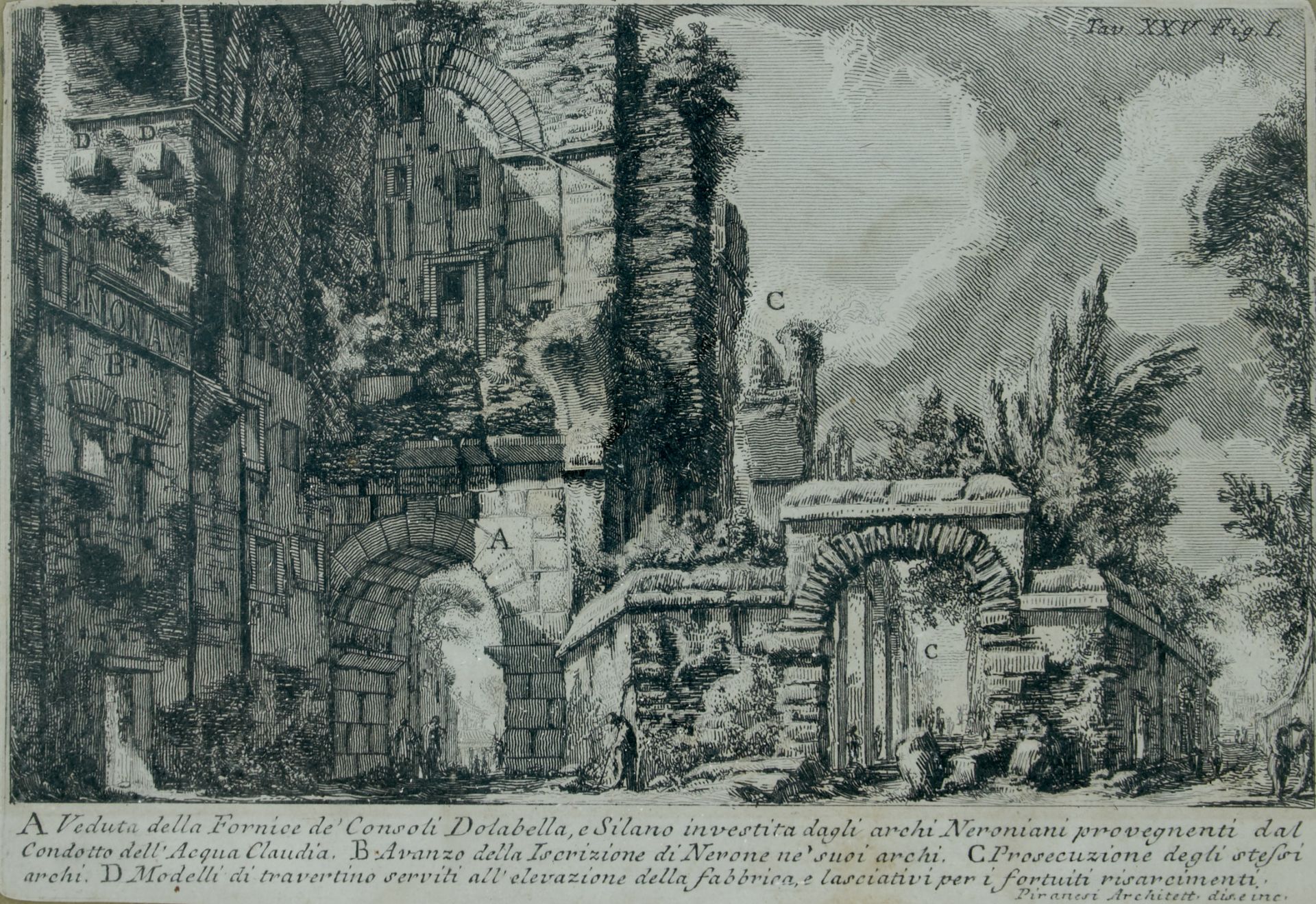 Italien Rom Piranesi - "Veduta della Basilica di Sta. Maria Maggiore con le due Fabbriche laterali