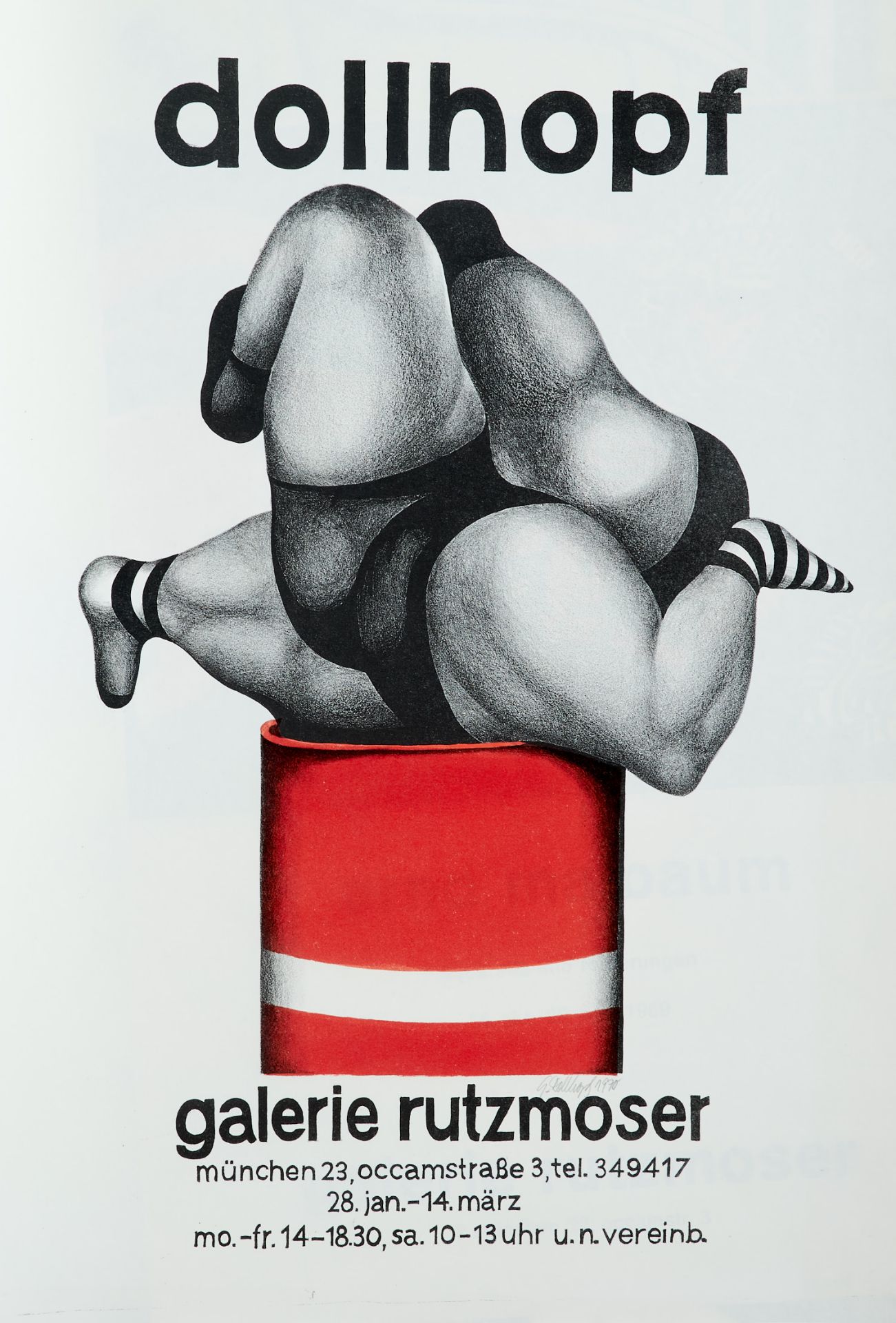 Plakate Kunst der 60er Jahre Sammlung - 7 (6 sign.) Plakate der Galerie Rutzmoser, München. 1968-70. - Bild 3 aus 7