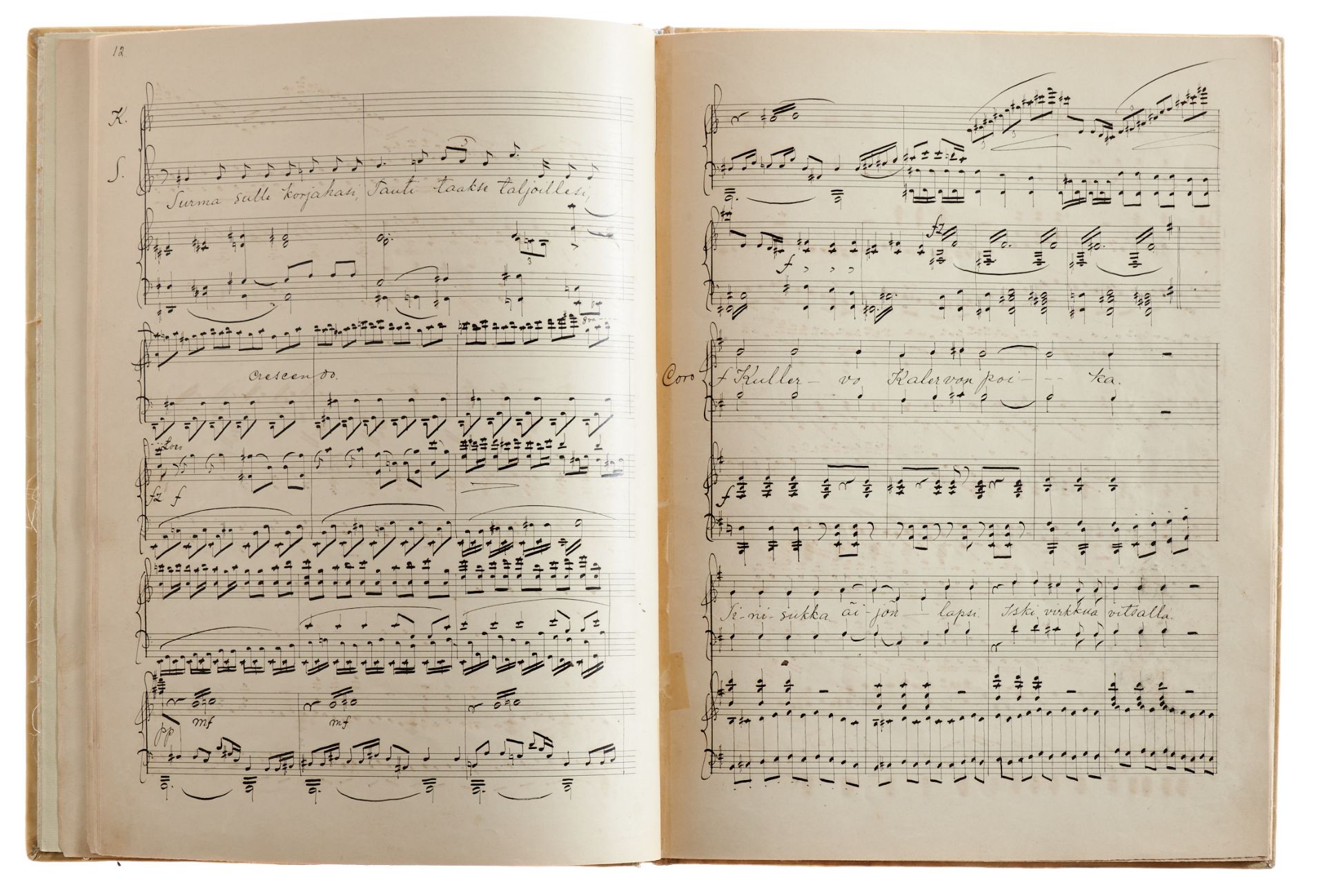 Handschriften Sibelius, J., Komponist (1865-1957). "Kullervo". E. vollständiges Musikmanuskript - Bild 4 aus 4