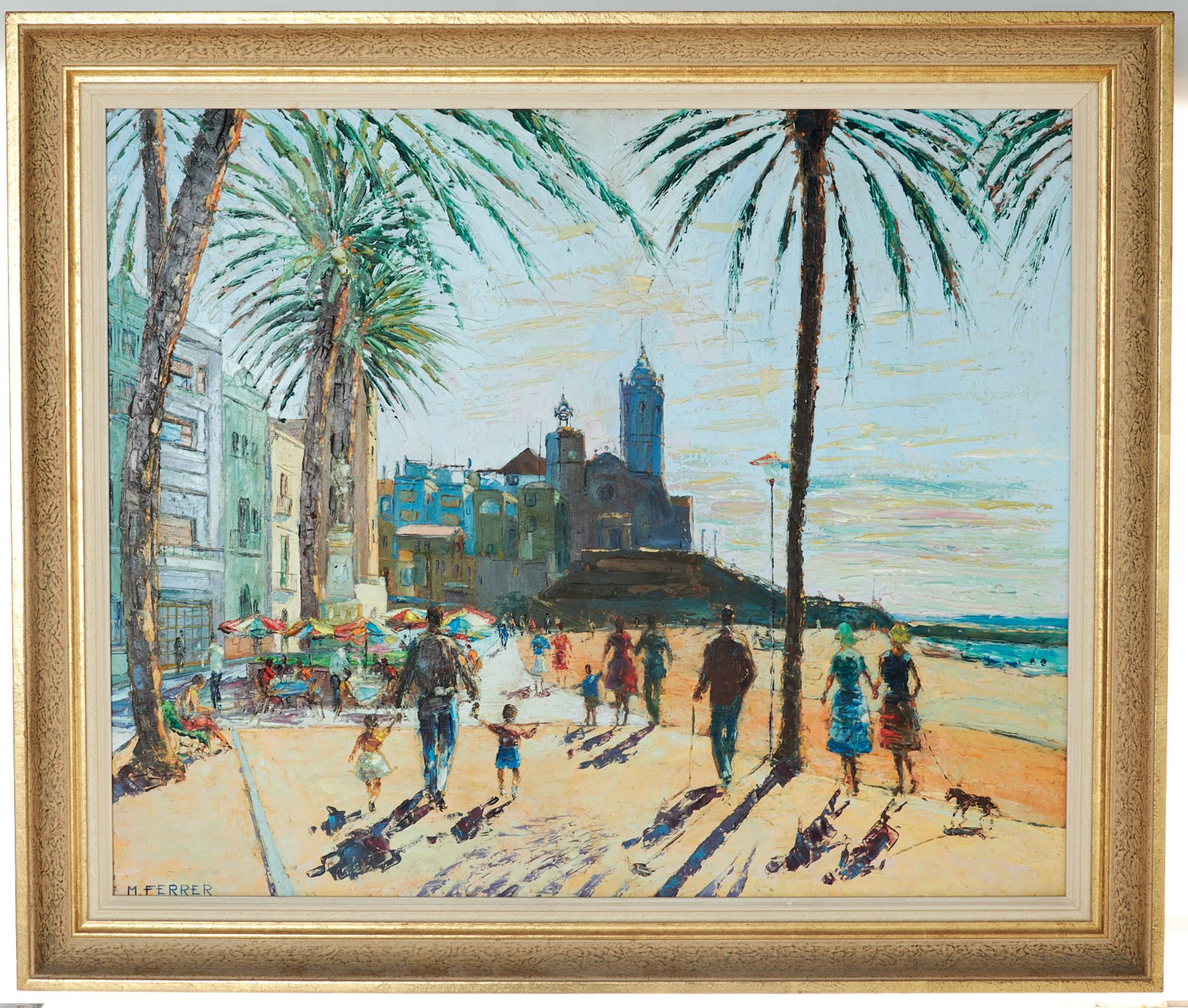 Ferrer, Manuel (katalanischer Künstler des 20. Jahrhunderts), A Sitges (Costa Blanca). Öl auf