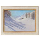 Gianoli, Louis Camille (1868-1957 Genf), L'Alpe en Hiver. Öl auf Leinwand auf Karton. Sign., nicht